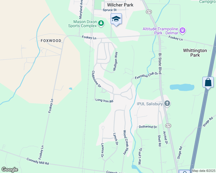 map of restaurants, bars, coffee shops, grocery stores, and more near 9254 Tournament Drive in Delmar