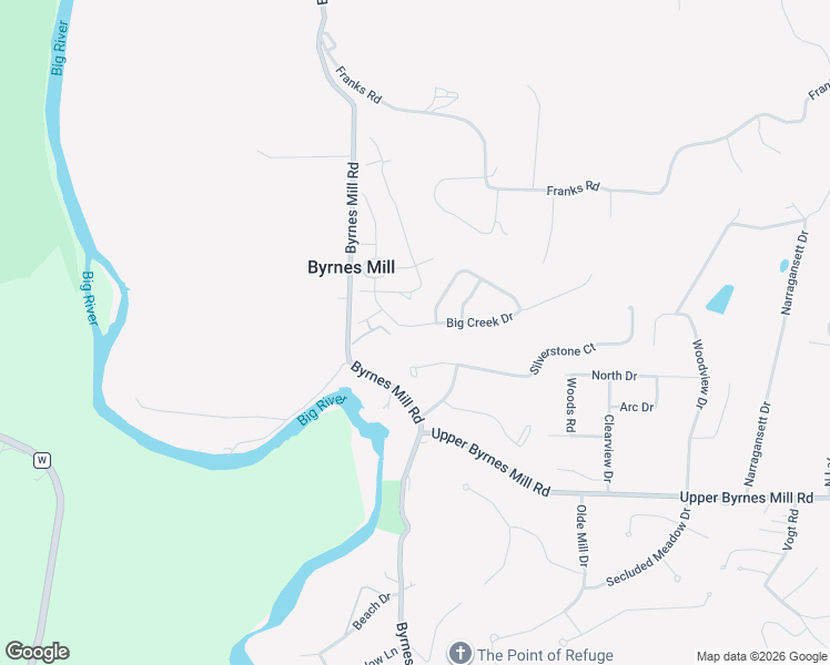 map of restaurants, bars, coffee shops, grocery stores, and more near 6816 Big Creek Drive in Byrnes Mill