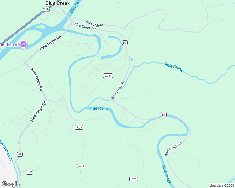 map of restaurants, bars, coffee shops, grocery stores, and more near 143 Blue Creek Rd in Elkview