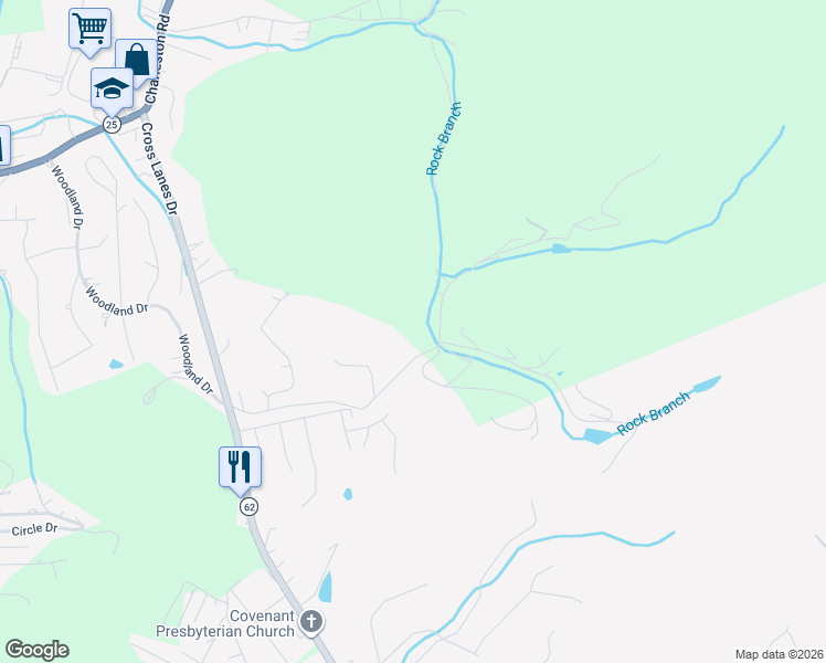 map of restaurants, bars, coffee shops, grocery stores, and more near 279-293 Asbury Road in Nitro