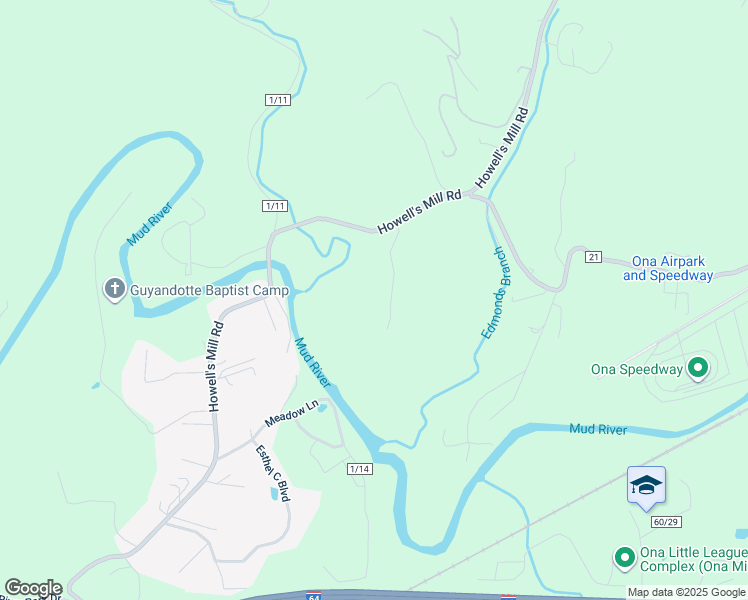 map of restaurants, bars, coffee shops, grocery stores, and more near 3530 Howells Mill Rd in Ona