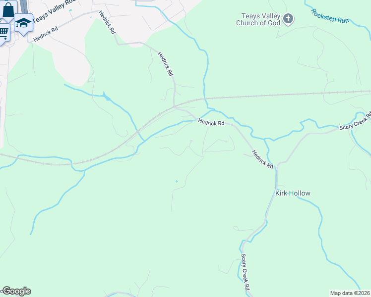 map of restaurants, bars, coffee shops, grocery stores, and more near 92 Colonial Oaks in Putnam County