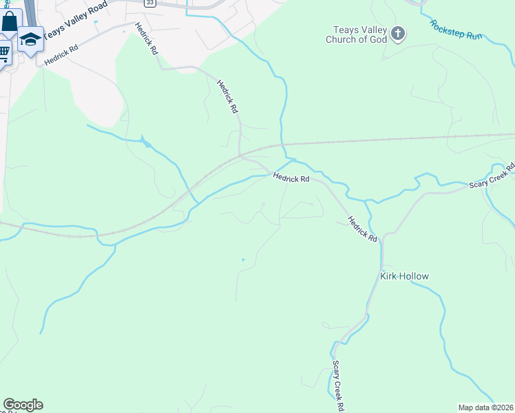 map of restaurants, bars, coffee shops, grocery stores, and more near 92 Colonial Drive in Putnam County