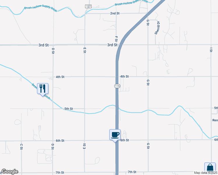 map of restaurants, bars, coffee shops, grocery stores, and more near 455 Vietnam Veterans Memorial Highway in Penrose