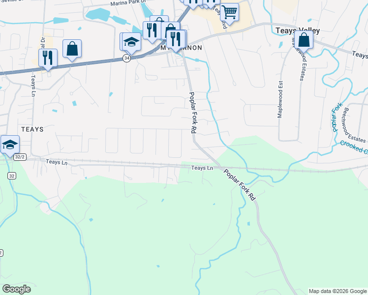 map of restaurants, bars, coffee shops, grocery stores, and more near 87 Michael Cir in Hurricane