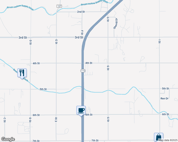 map of restaurants, bars, coffee shops, grocery stores, and more near 620 4th Street in Penrose