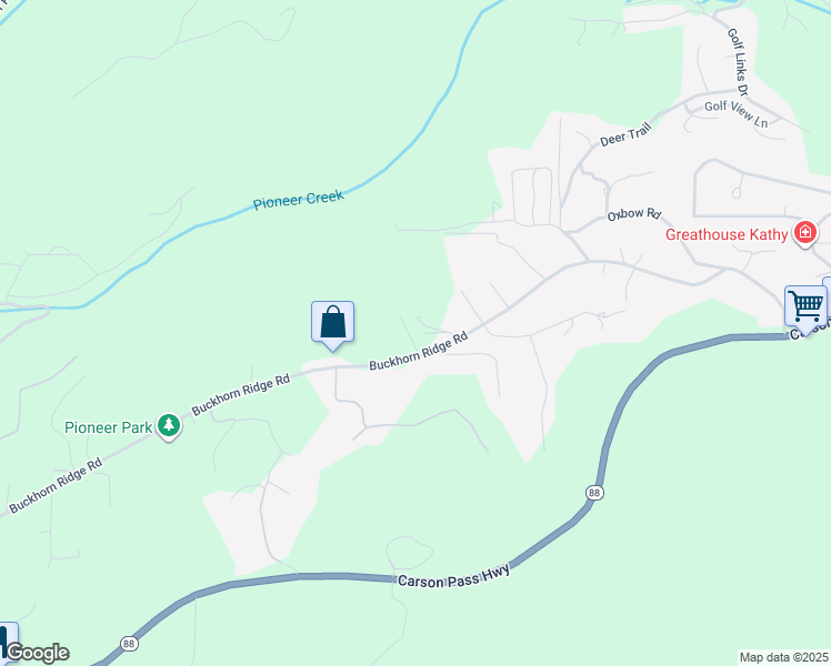 map of restaurants, bars, coffee shops, grocery stores, and more near 16331 Calypso Court in Pioneer