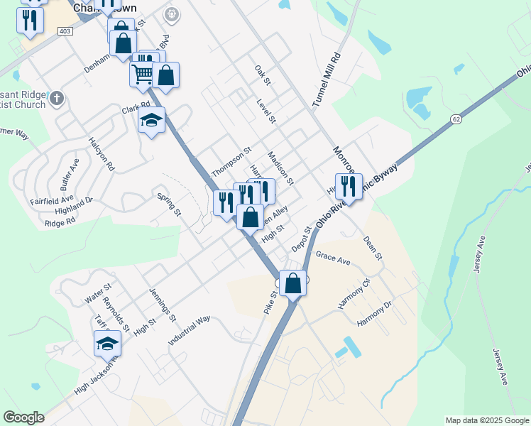 map of restaurants, bars, coffee shops, grocery stores, and more near 934 Main Street in Charlestown