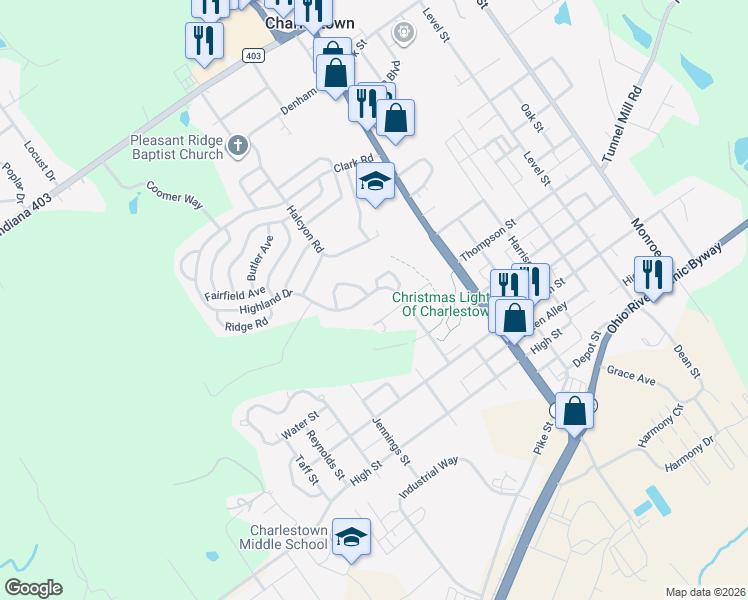 map of restaurants, bars, coffee shops, grocery stores, and more near 125-127 Spring Street in Charlestown