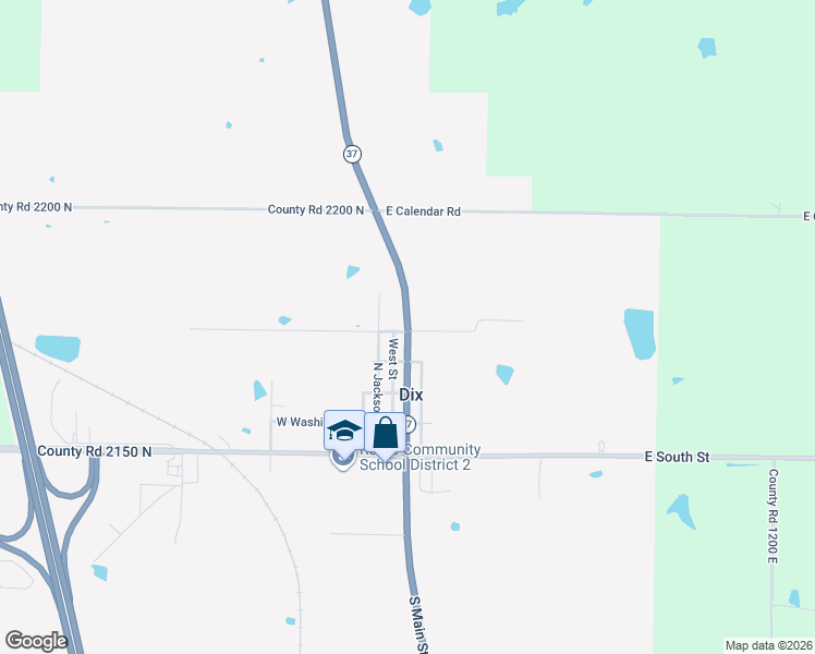 map of restaurants, bars, coffee shops, grocery stores, and more near 102 West North Street in Ina