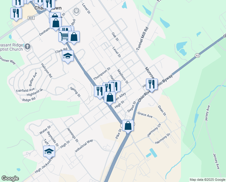 map of restaurants, bars, coffee shops, grocery stores, and more near 934 Main Street in Charlestown