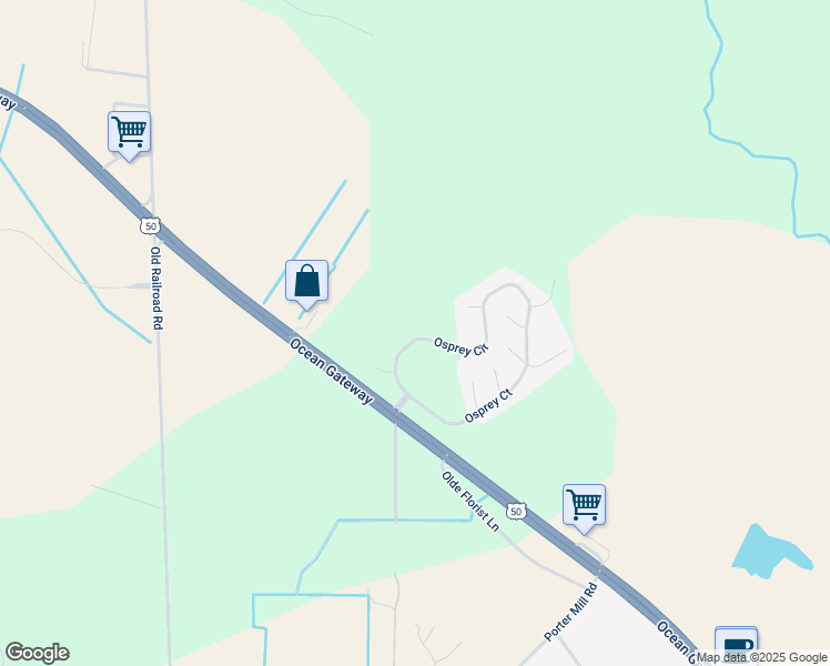 map of restaurants, bars, coffee shops, grocery stores, and more near 26989 Osprey Circle in Hebron