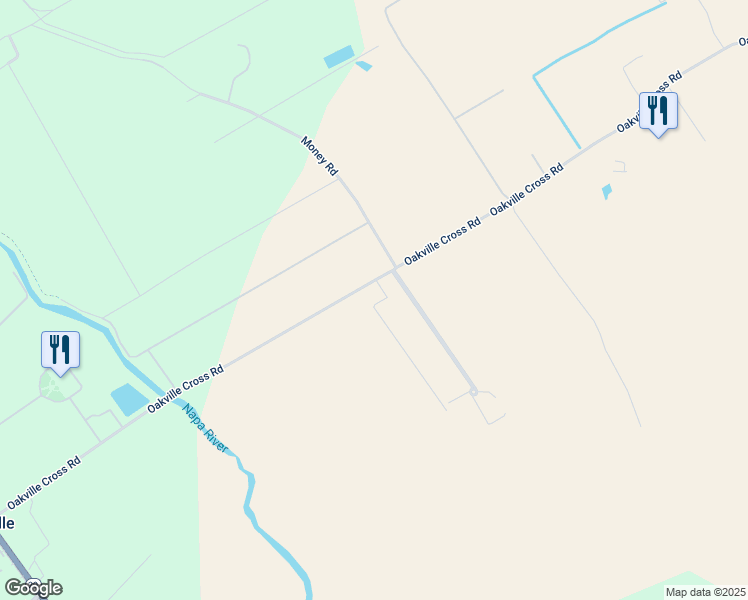 map of restaurants, bars, coffee shops, grocery stores, and more near 915 Oakville Cross Road in Napa
