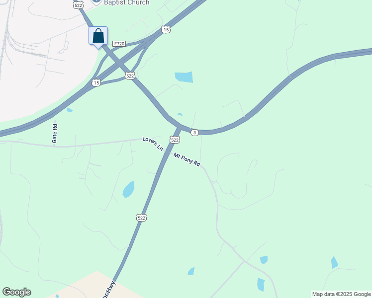 map of restaurants, bars, coffee shops, grocery stores, and more near 18505 Mount Pony Road in Culpeper