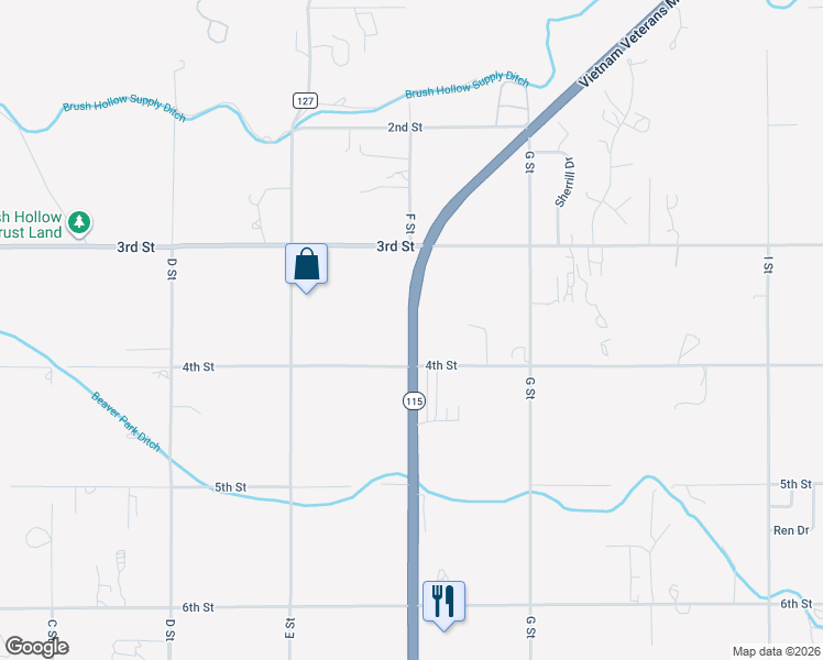map of restaurants, bars, coffee shops, grocery stores, and more near 371 Colorado 115 in Penrose