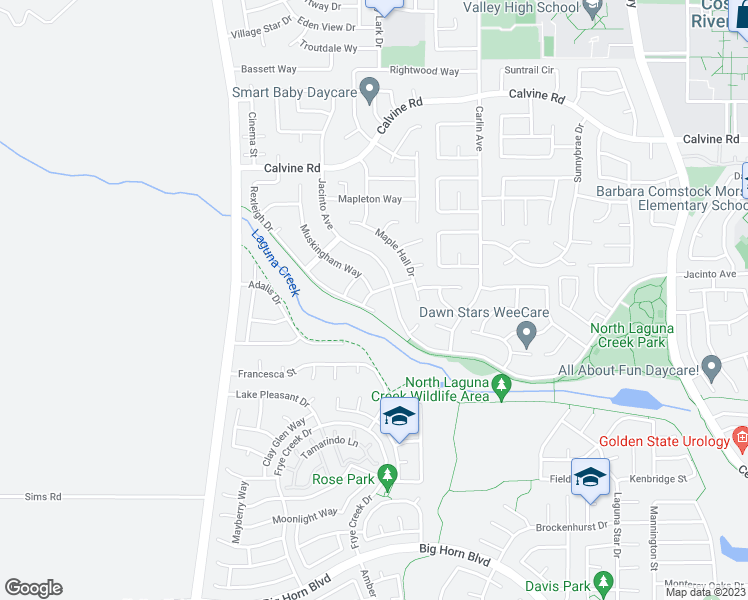 map of restaurants, bars, coffee shops, grocery stores, and more near 5006 Hari Gopal Way in Sacramento