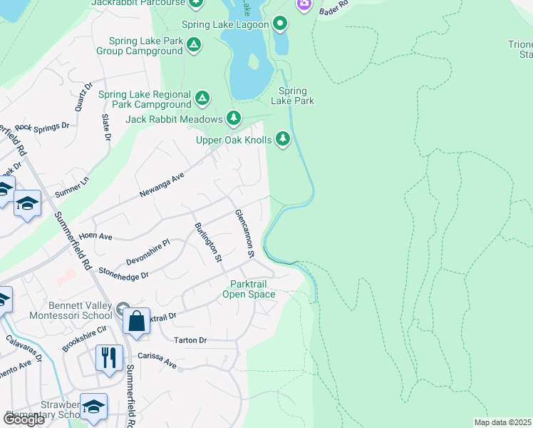 map of restaurants, bars, coffee shops, grocery stores, and more near 4812 Westminster Place in Santa Rosa