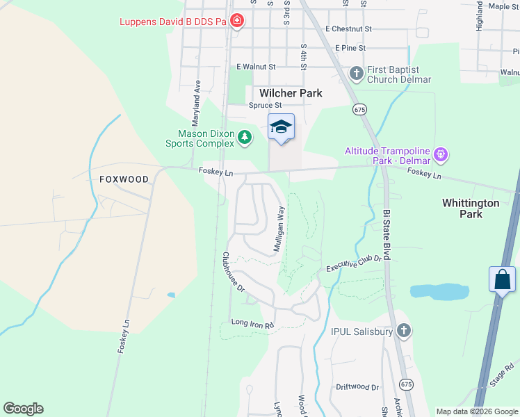 map of restaurants, bars, coffee shops, grocery stores, and more near 9445 Rolling Green Drive in Delmar