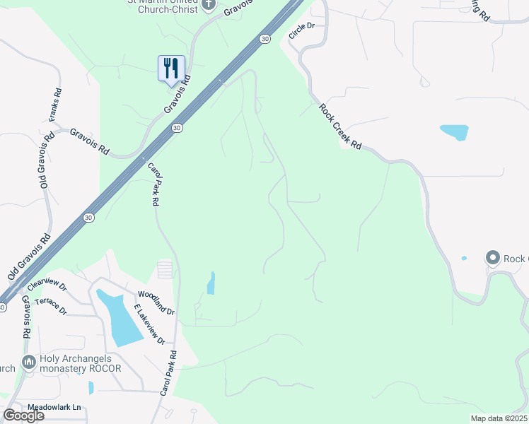 map of restaurants, bars, coffee shops, grocery stores, and more near 3509 Ottomeyer Road in High Ridge