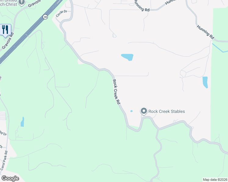 map of restaurants, bars, coffee shops, grocery stores, and more near 3513 Rock Creek Road in High Ridge