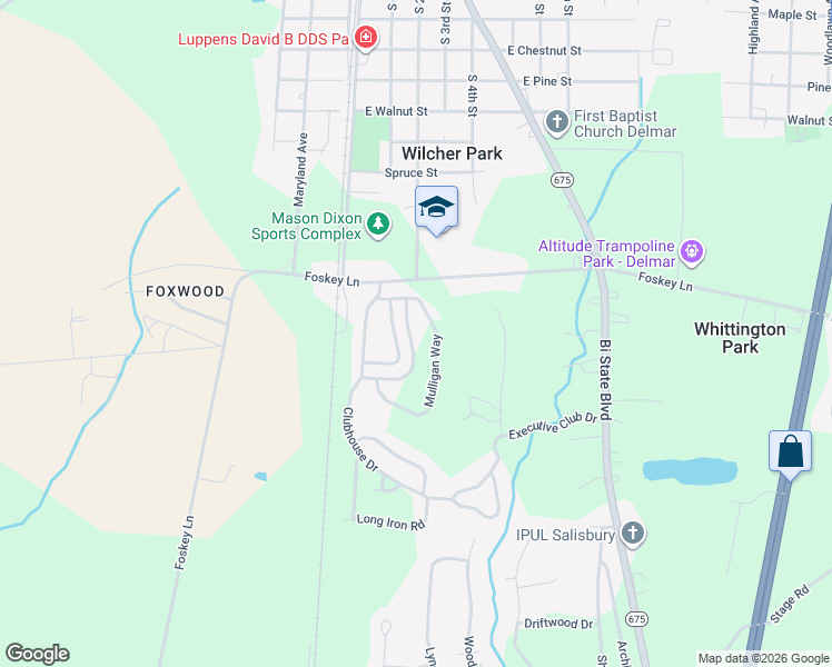 map of restaurants, bars, coffee shops, grocery stores, and more near 9445 Rolling Green Drive in Delmar