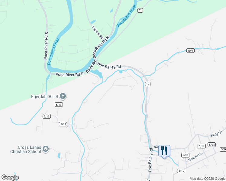 map of restaurants, bars, coffee shops, grocery stores, and more near 5402 Brookview Drive in Charleston