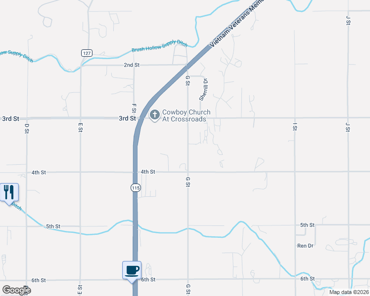 map of restaurants, bars, coffee shops, grocery stores, and more near 369 G Street in Penrose