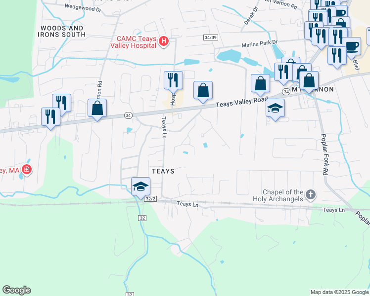 map of restaurants, bars, coffee shops, grocery stores, and more near 8 Sable Pointe Drive in Hurricane