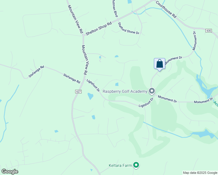 map of restaurants, bars, coffee shops, grocery stores, and more near 20 Kirby Lane in Stafford