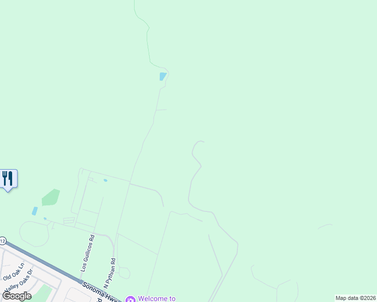 map of restaurants, bars, coffee shops, grocery stores, and more near 7655 Highway 12 in Santa Rosa