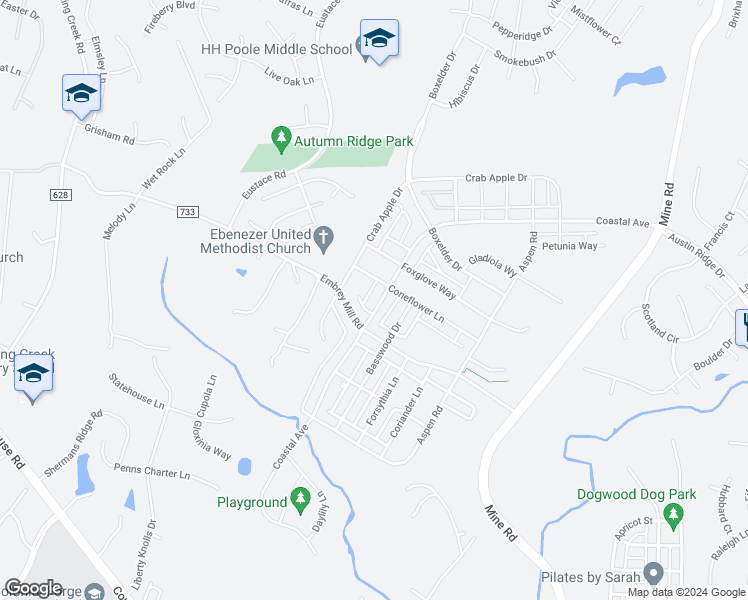 map of restaurants, bars, coffee shops, grocery stores, and more near 826 Coastal Avenue in Stafford