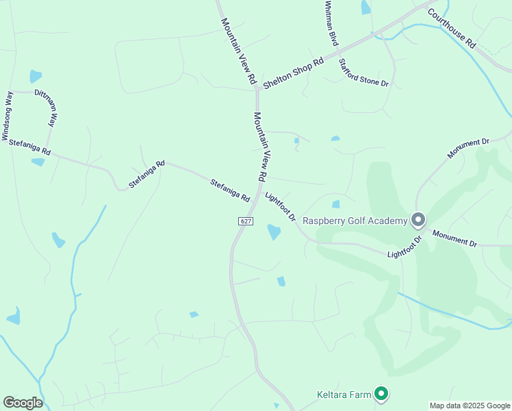 map of restaurants, bars, coffee shops, grocery stores, and more near 1756 Mountain View Road in Stafford