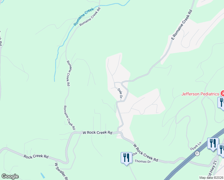 map of restaurants, bars, coffee shops, grocery stores, and more near 3320 Dale Drive in Antonia