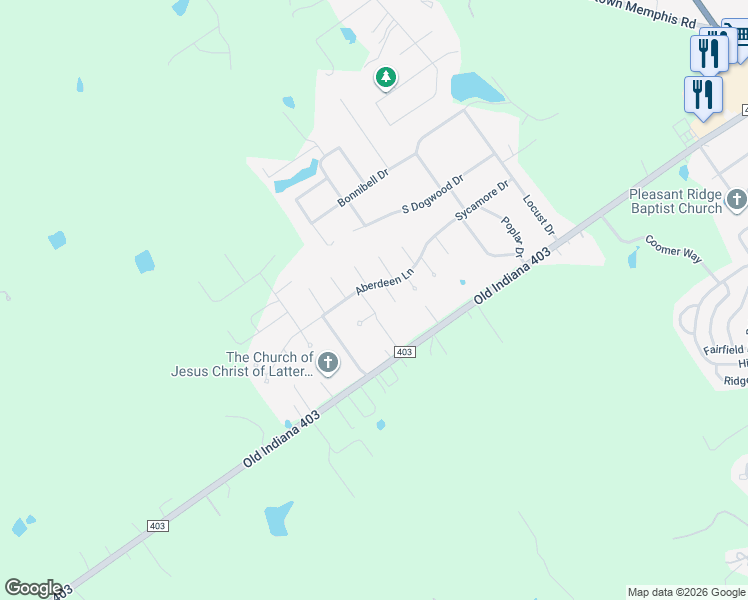 map of restaurants, bars, coffee shops, grocery stores, and more near 8727 Brookhollow Court in Charlestown