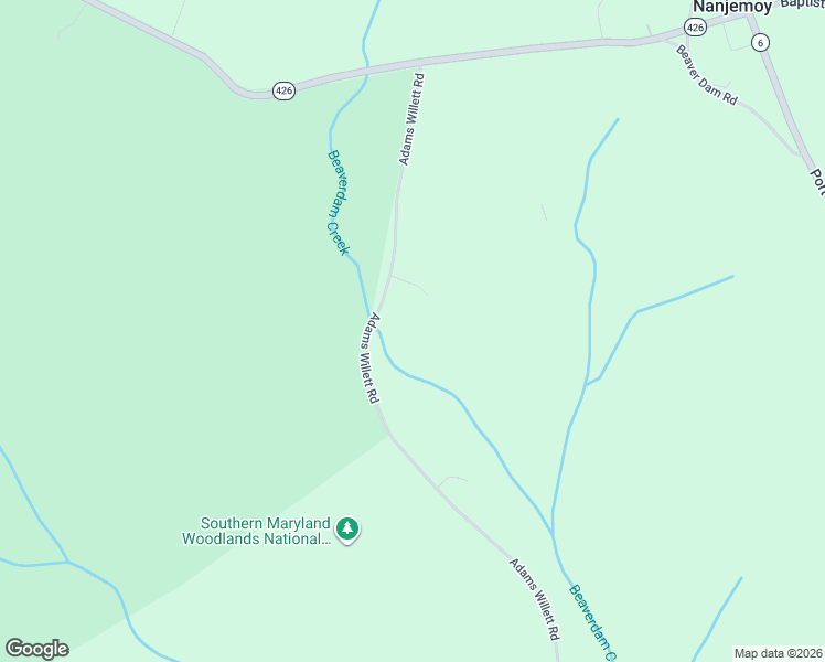 map of restaurants, bars, coffee shops, grocery stores, and more near 9680 Adams Willett Road in Nanjemoy