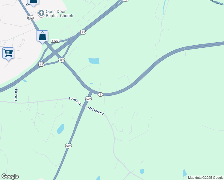 map of restaurants, bars, coffee shops, grocery stores, and more near 15073 Germanna Highway in Culpeper