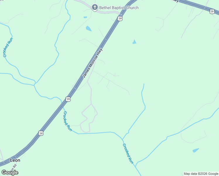 map of restaurants, bars, coffee shops, grocery stores, and more near 6360 Tharp Road in Culpeper