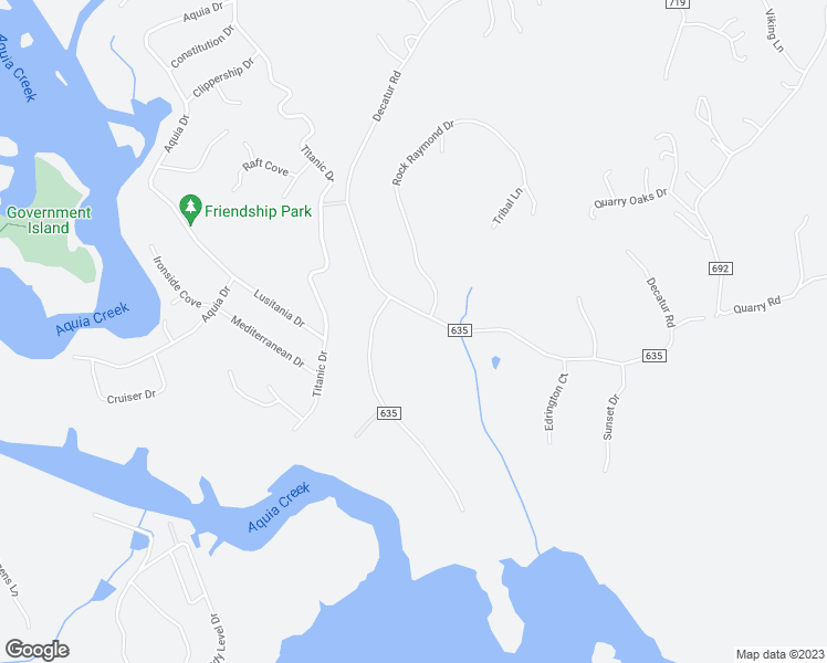 map of restaurants, bars, coffee shops, grocery stores, and more near 910 Decatur Road in Stafford
