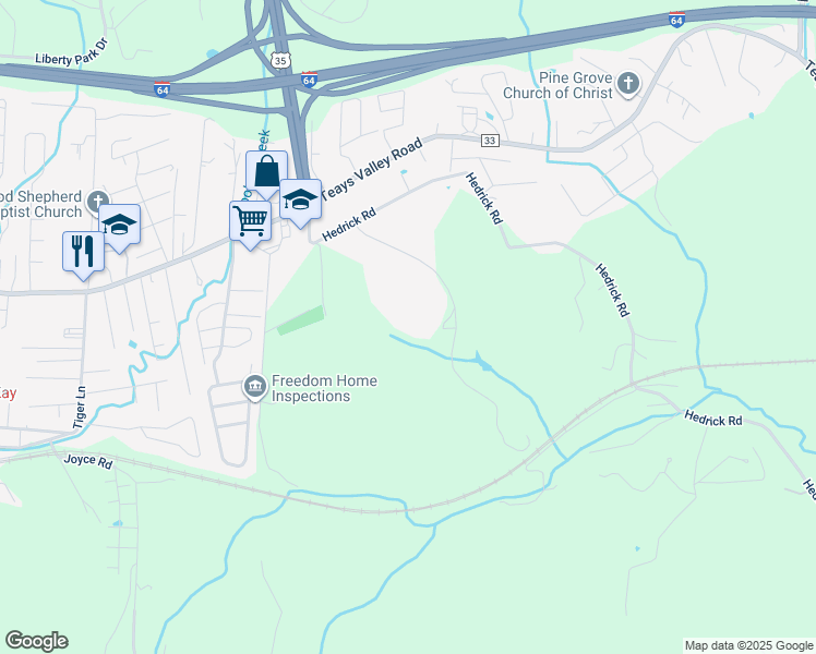 map of restaurants, bars, coffee shops, grocery stores, and more near in Putnam County