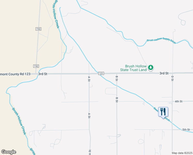 map of restaurants, bars, coffee shops, grocery stores, and more near 111 3rd Street in Penrose