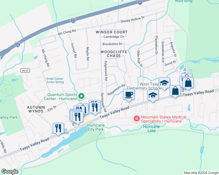map of restaurants, bars, coffee shops, grocery stores, and more near 26 Collingwood Road in Hurricane