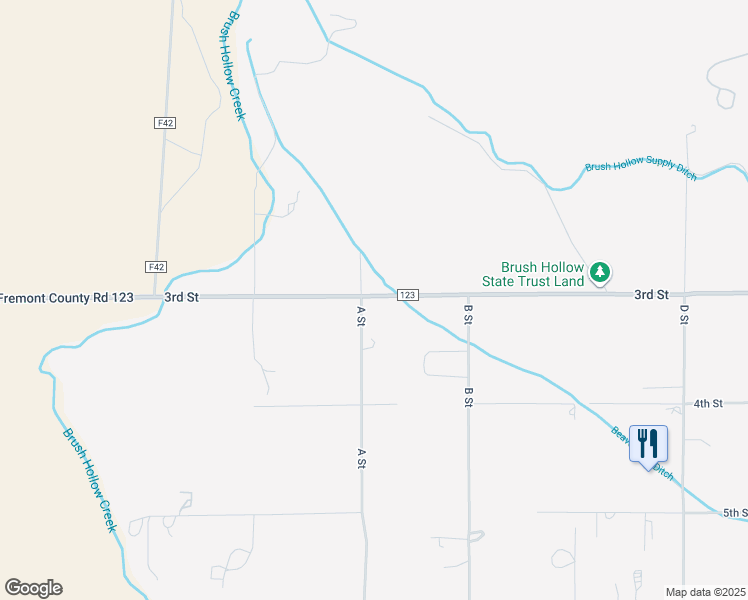map of restaurants, bars, coffee shops, grocery stores, and more near 111 3rd Street in Penrose