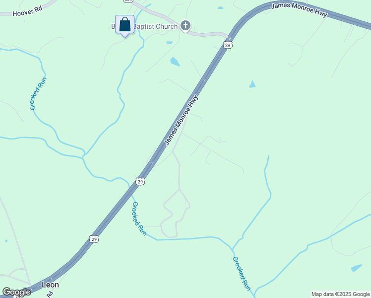 map of restaurants, bars, coffee shops, grocery stores, and more near 6348 Tharp Road in Culpeper