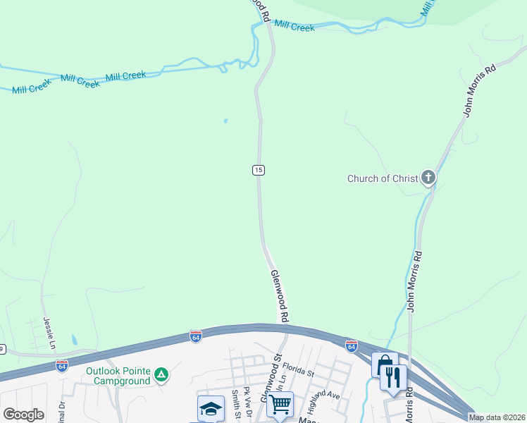 map of restaurants, bars, coffee shops, grocery stores, and more near 1647 Glenwood Road in Milton