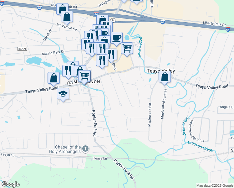 153 Lynn Knolls, Teays Valley WV Walk Score