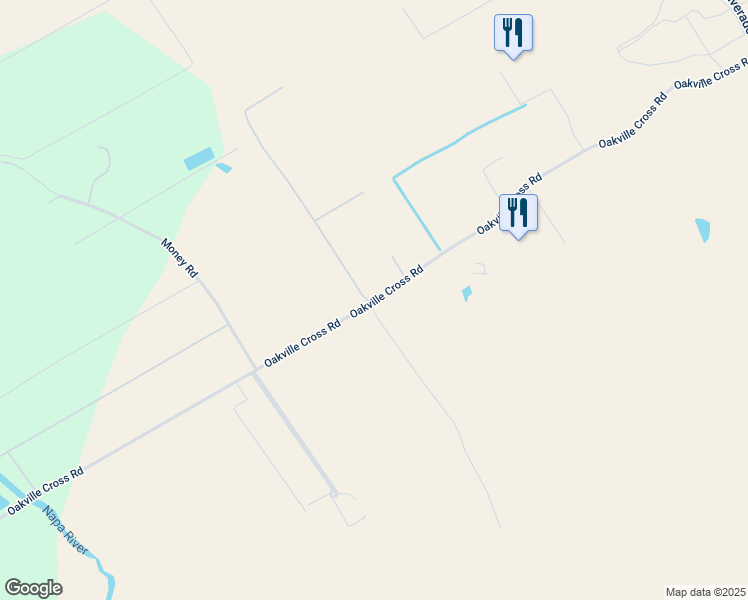 map of restaurants, bars, coffee shops, grocery stores, and more near 794 Oakville Cross Road in Napa