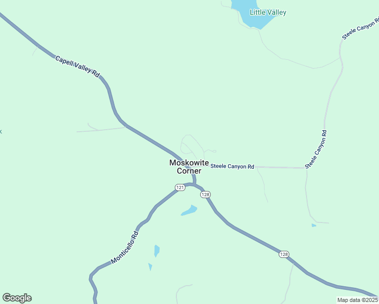 map of restaurants, bars, coffee shops, grocery stores, and more near in Moskowite Corner