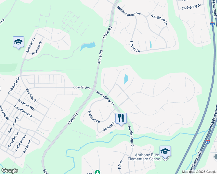 map of restaurants, bars, coffee shops, grocery stores, and more near 4 Morrissey Stone Court in Stafford
