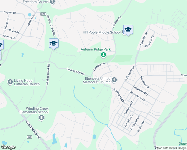 map of restaurants, bars, coffee shops, grocery stores, and more near 9 Red Cedar Circle in Stafford