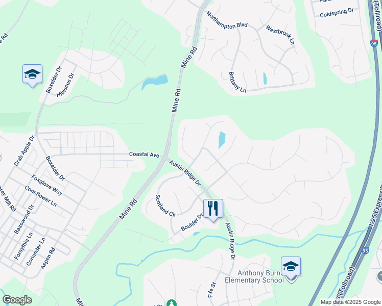 map of restaurants, bars, coffee shops, grocery stores, and more near 4 Morrissey Stone Court in Stafford